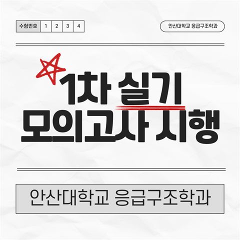 1급 응급구조사 국가시험 대비 제 1회 실기 모의고사